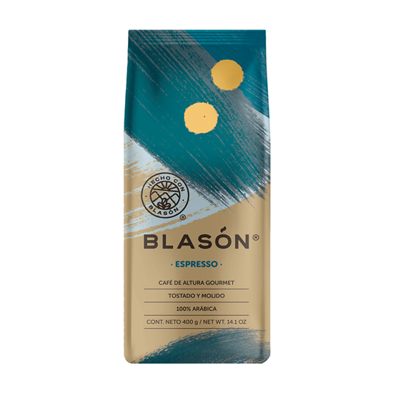 Imagen de Café espresso gourmet tostado y molido Blasón 400g