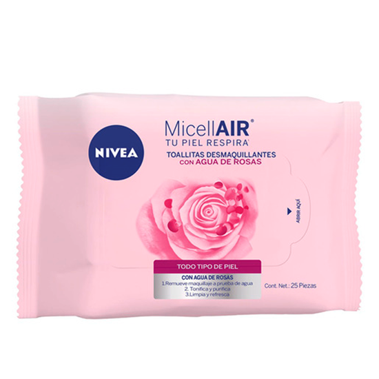 Imagen de Toallitas desmaquillantes Nivea MicellAir 25 pz
