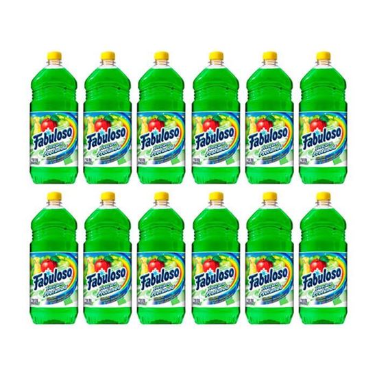 Imagen de Limpiador líquido Fabuloso pasión de frutas caja con 12 pzas de 1L c/u