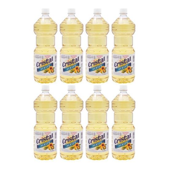 Imagen de Aceite vegetal Cristal caja con 8 pzas de 1.5L c/u
