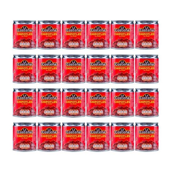 Imagen de Chile chipotle La Costeña caja con 24 pzas de 220g c/u