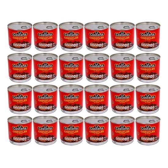 Imagen de Chile chipotle La Costeña caja con 24 pzas de 380g c/u