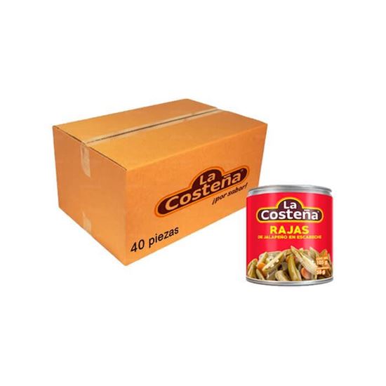 Imagen de Chile rajas La Costeña caja con 40 piezas 105 g c/u