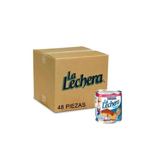 Imagen de Leche condensada Nestlé La Lechera Original en lata caja con 48 pzas de 375g c/u (18kg)