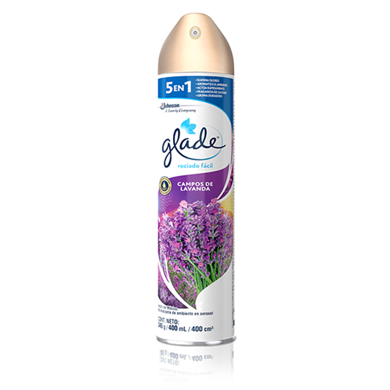 Imagen de Aromatizante de ambiente en aerosol Glade Campos de Lavanda 400ml (357g)