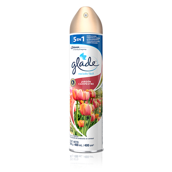 Imagen de Aromatizante de ambiente en aerosol Glade Jardín Campestre 400ml (357g)