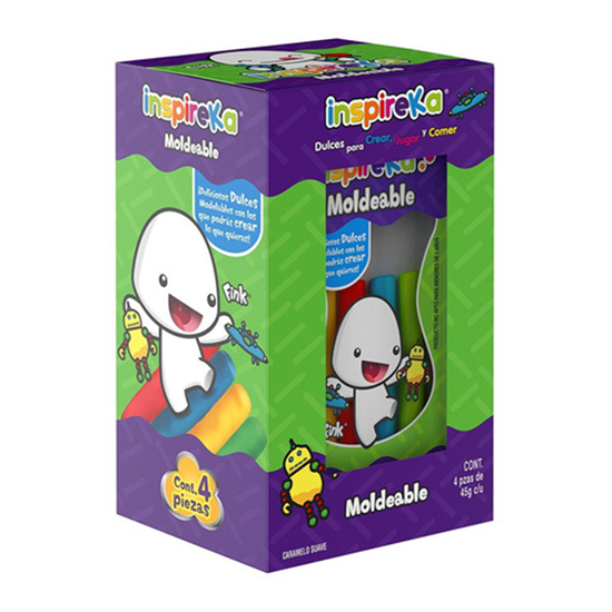 Imagen de Dulce moldeable Inspireka caja con 4 piezas de 45g c/u