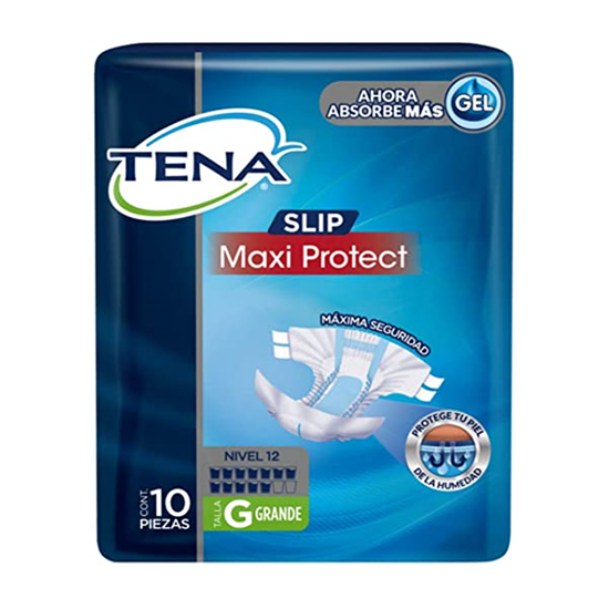 Imagen de Pañal para adulto grande tipo slip unisex Tena 10 pzas