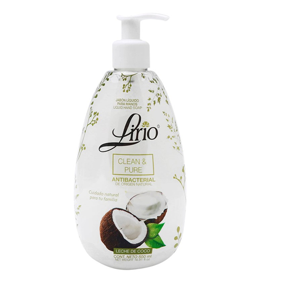 Imagen de Jabón liquido para manos Lirio antibacterial con leche de coco 500ml