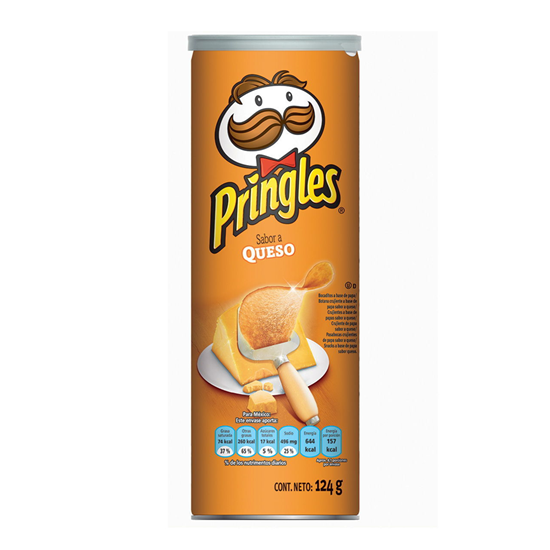 Imagen de Papas Pringles sabor queso 124g