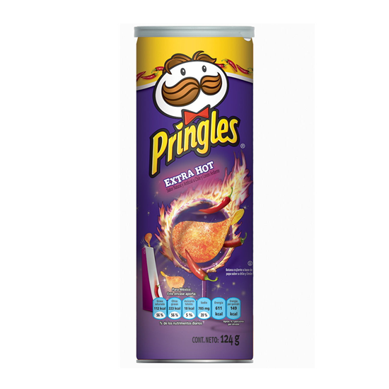 Imagen de Papas Pringles sabor extra hot 124g