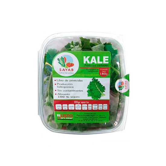 Imagen de Kale hidropónica Sayab en domo de 180g