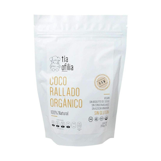 Imagen de Coco rallado orgánico sin azúcar añadida Tía Ofilia 200g
