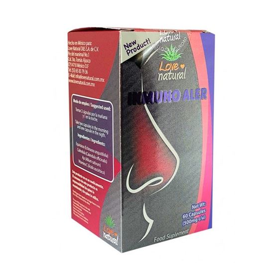 Imagen de Suplemento alimenticio Inmuko Aler Love Natural 60 cápsulas