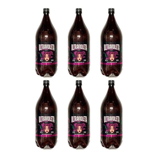 Imagen de Bebida alcohólica preparada de vodka sabor uva Medusa Ultravioleta paquete de 6 pzas de 2l c/u