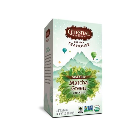 Imagen de Té de matcha verde Celestial Seasonings caja con 20 sobres de 1.6 g c/u