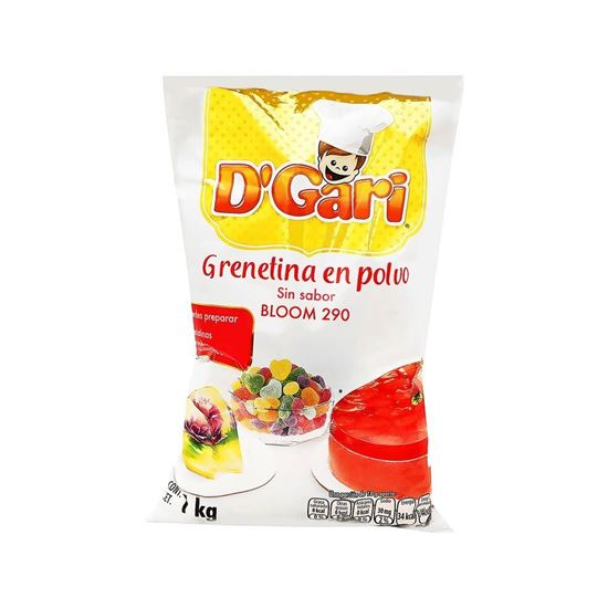 Imagen de Grenetina en polvo sin sabor D'Gari Bloom 290 1kg