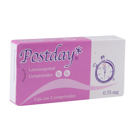 Imagen de Postday caja con 2 comprimidos 0.75 mg