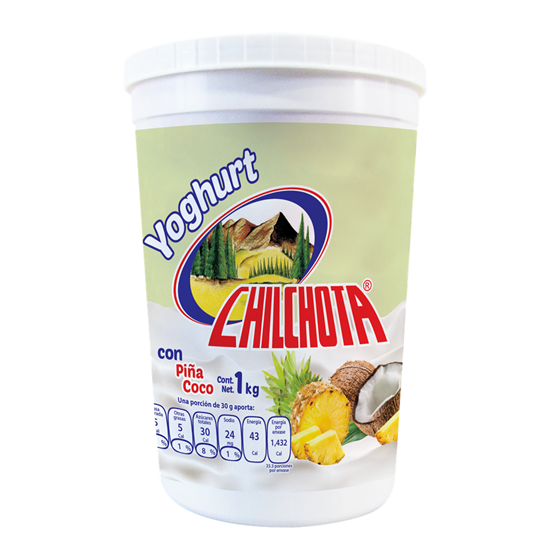 Imagen de Yoghurt sabor piña-coco Chilchota 1kg