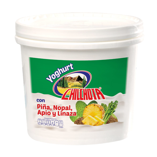 Imagen de Yoghurt sabor piña, nopal, apio y linaza Chilchota cubeta de 4kg