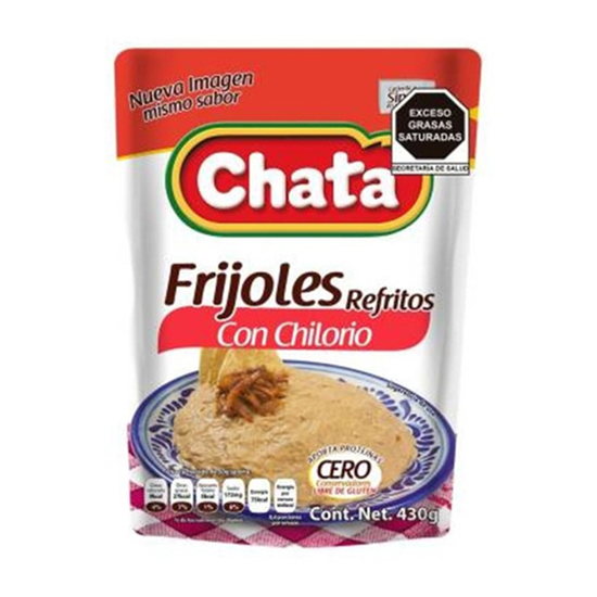 Imagen de Frijoles refritos con chilorio Chata 430g