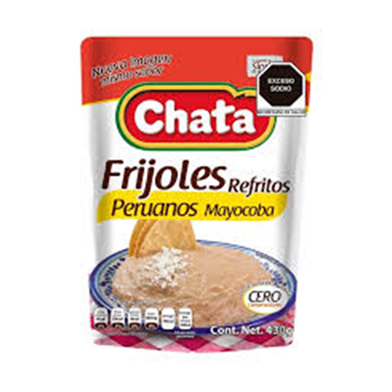 Imagen de Frijoles refritos peruanos mayacoba Chata 430g
