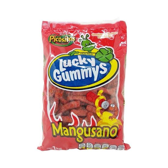 Imagen de Gomitas picositas sabor mango Lucky Gummys Mangusano 1kg