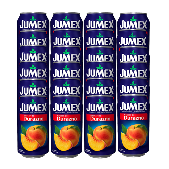 Imagen de Néctar Jumex durazno en lata caja con 24 pzas de 355ml c/u