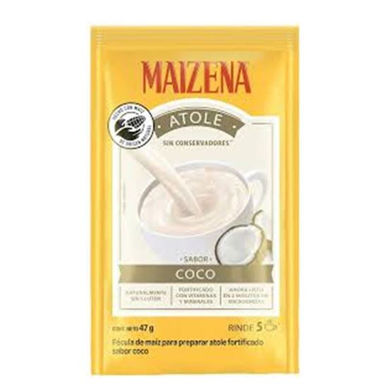 Imagen de Fécula de maíz Maizena para preparar atole sabor coco 47g