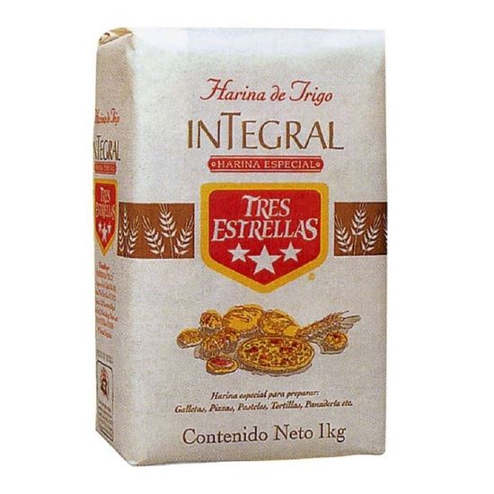 Imagen de Harina de trigo integral Tres Estrellas 1kg