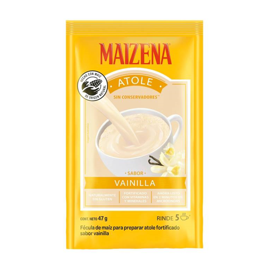 Imagen de Fécula de maíz Maizena para preparar atole sabor vainilla 47g