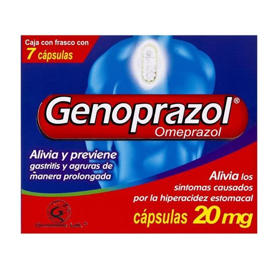 Imagen de Tratamiento contra gastritis Genoprazol 7 cápsulas