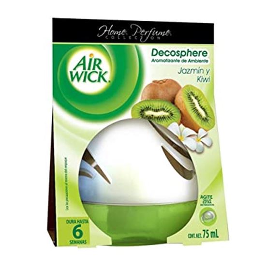 Imagen de Aromatizante ambiental Air Wick Decosphere aroma jazmín y kiwi 75ml
