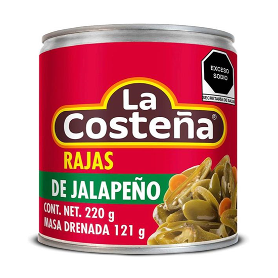 Imagen de Rajas de jalapeño La Costeña en lata 220g