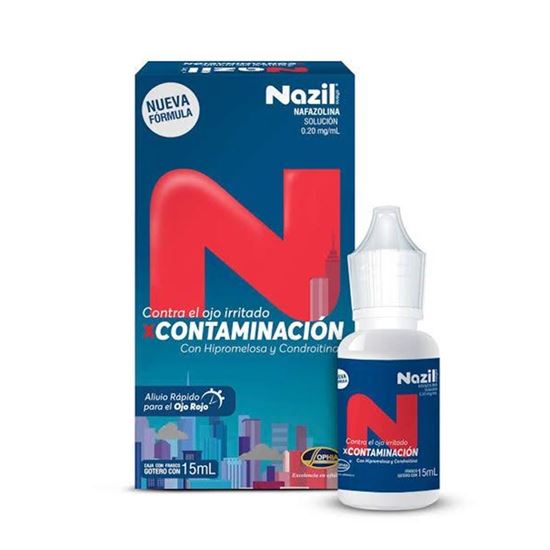 Imagen de Gotas contra el ojo irritado y contaminación Nazil 15ml