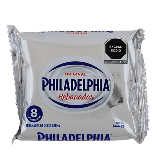 Imagen de Queso crema Philadelphia original en rebanadas 144g