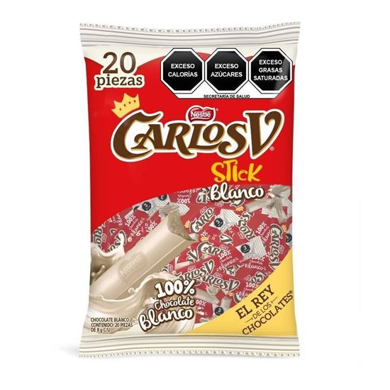 Imagen de Chocolate blanco stick Carlos V 20 pzas