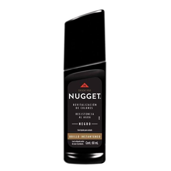 Imagen de Cera líquida para calzado color negro Nugget 60ml