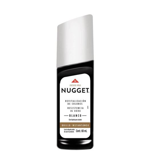 Imagen de Cera líquida para calzado color blanco Nugget 60ml