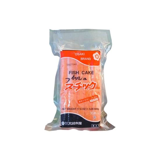 Imagen de Palitos de cangrejo kanikama Osaki Brand Fish Cake 500g