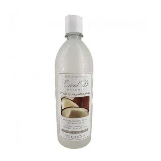 Imagen de Shampoo natural fortificante de coco y almendras Crisal Di 600ml