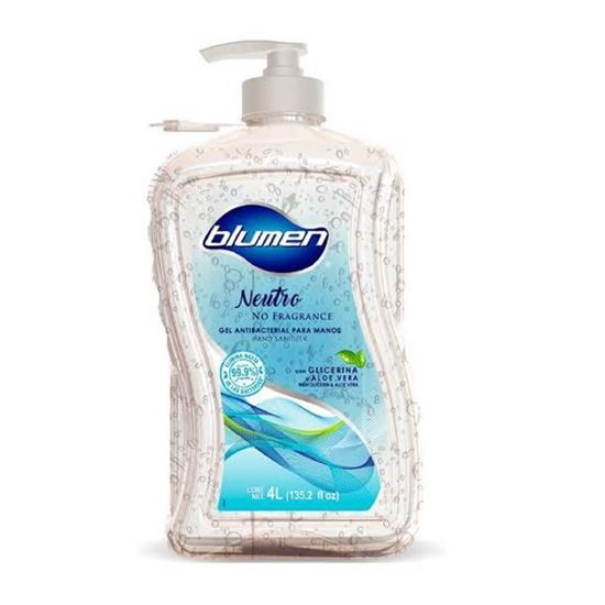 Imagen de Gel antibacterial neutro para manos Blumen 4L