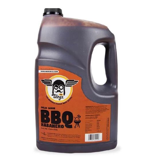 Imagen de Salsa para alitas sabor BBQ habanero Mr. Wings 3.8L