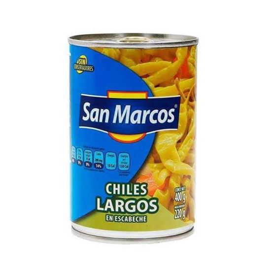 Imagen de Chiles largos en escabeche San Marcos en lata 400g