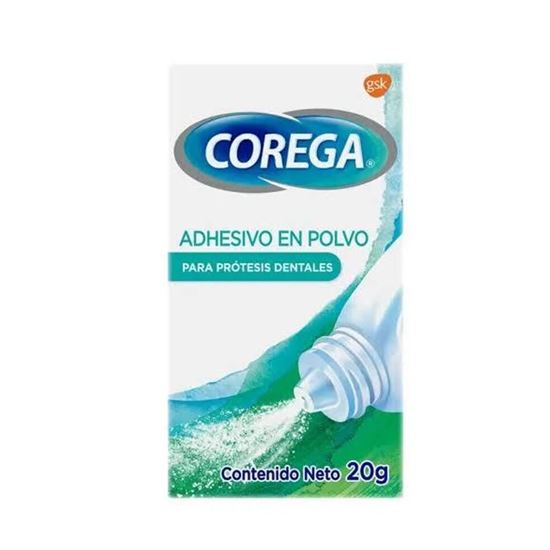 Imagen de Adhesivo en polvo para prótesis dentales Corega 20g