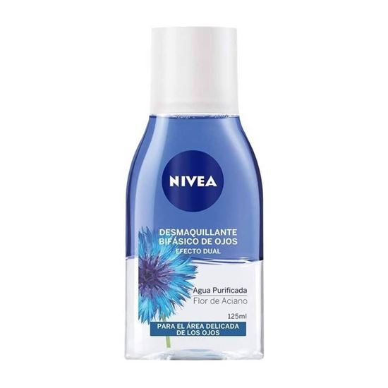 Imagen de Desmaquillante bifásico de ojos efecto dual con agua purificada Nivea 125ml