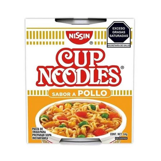Imagen de Sopa instantánea sabor pollo Nissin Cup Noodles 64g