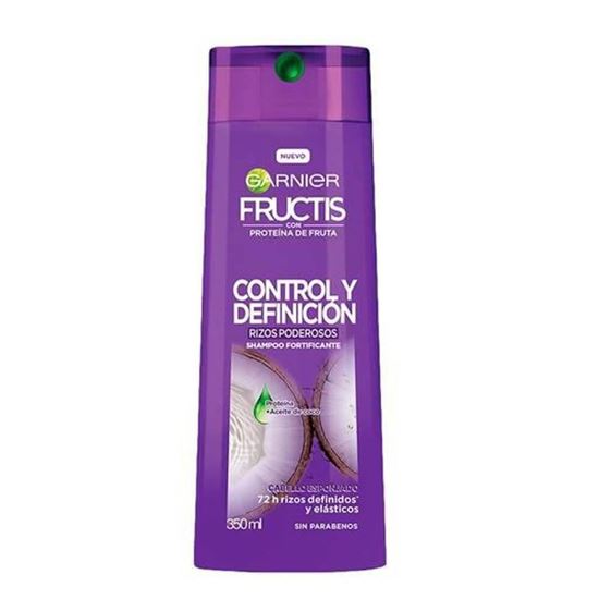 Imagen de Shampoo Garnier Fructis control y definición rizos poderosos 350ml