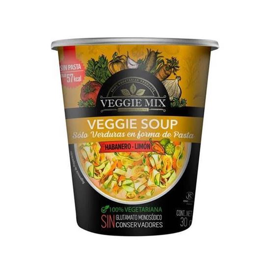 Imagen de Sopa instantánea vegetariana Veggie Mix sabor habanero-limón 30g