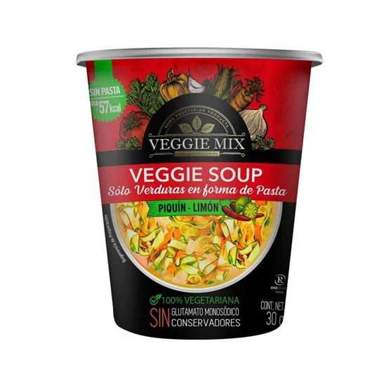 Imagen de Sopa instantánea vegetariana Veggie Mix sabor piquín-limón 30g